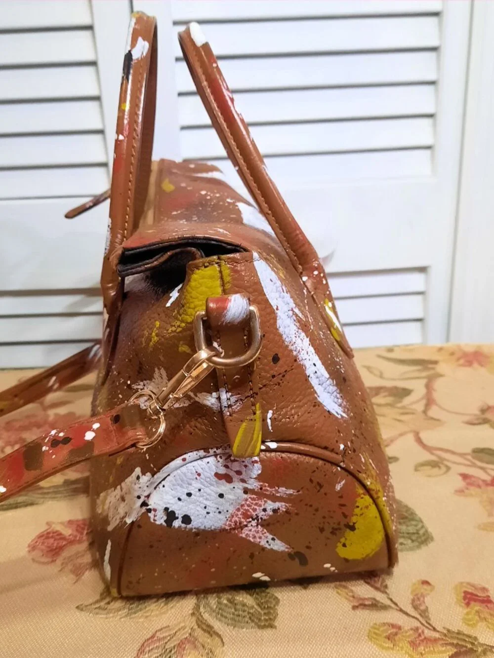 Dooney & Bourke Dipinta Inspired Hand Painted Satchel Cross Listed. - Picture 11 of 16